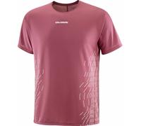 Salomon - Sense Aero SS Tee GFX M Nocturne/Whisper White - Talla L - Burdeos Burdeos L