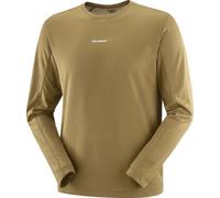 SALOMON Shkout Core Ls Tee - Hombre - Marrón / Verde - talla L- modelo 2025