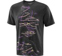 Salomon - Ropa para trail running - Shakeout Core SS Tee GFX M Deep Black de Lana - Talla S - Negro Negro S