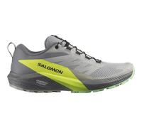 SALOMON Shoes Sense Ride 5, Zapatillas de Trail Running Hombre, Alloy/Quiet Shade/Safety Yellow, 42 2/3 EU