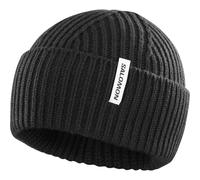 SALOMON Snowbird Beanie, Gorro cálido para Senderismo, Trail Running y Deportes Outdoor para Hombre y Mujer, Deep Black, Talla única