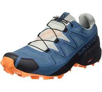 SALOMON Speedcross 5 Gore-Tex Trail Running Shoes for Men, Zapatillas de Senderismo Hombre, Mallard Blue/Wrought Iron/Vibrant O, 47 1/3 EU