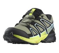 SALOMON Speedcross Climasalomon Waterproof, Calzado de trail running Unisex niños, Deep Lichen Green Black Safety Yellow, 34 EU