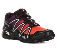 Salomon Speedcross Lacing Outdoor Mesh Mujer Trainer En Negro Naranja UK 4 - 7