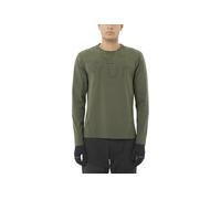 Salomon - Ropa de senderismo - Trackline LS Tee M Grape Leaf de Lana - Talla L - Verde Verde L