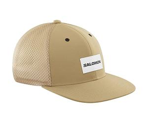 Salomon Trucker Gorra para Hombre y Mujer, Con Visera Plana, Malla Suave y Transpirable, Secado Rápido optimo para Hacer Ejercicio, Amarilla, Large/Extra Large