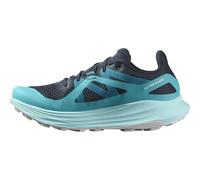 Salomon ULTRA FLOW, Zapatillas de Trail Running para Mujer, Carbon Peacock Blue White, 40 2/3 EU