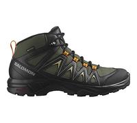 Salomon X Braze Mid Gore-Tex Zapatillas Impermeables de Senderismo para Hombre, Básicos para el senderismo, Diseño deportivo, Uso versátil, Olive Night, 44 2/3