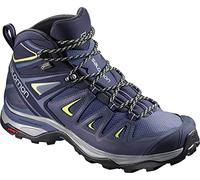 Salomon X Ultra 3 Wide Mid Gore-Tex (impermeable) Mujer Zapatos de trekking, Azul (Crown Blue/Evening Blue/Sunny Lime), 44 EU