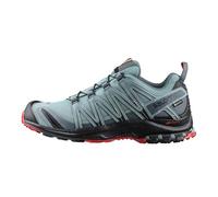 Salomon XA Pro 3D Gore-Tex, Zapatillas Impermeables de Trail Running y Senderismo para Hombre, Estabilidad, Agarre, Protección duradera, Lead/Black/Barbados Cherry, 44 EU
