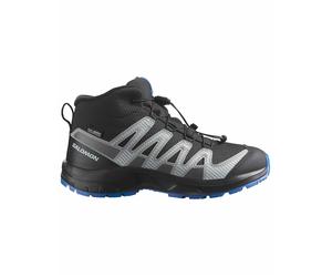 Salomon - Zapatillas de senderismo Niños - XA Pro V8 Mid WP J Black / Monument / French Blue - Talla Infantil 39 - Gris Gris 39