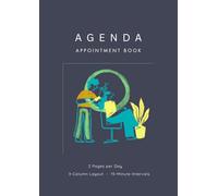 Salon Appointment Book: Undated Daily Planner with 15-Minute Time Slots from 7 AM to 10 PM | 3-Column Layout | 2 Pages Per Day