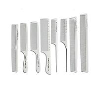 Salón blanco peine de peluquería profesional resistente al calor antiestático conjunto de peine para el cabello de 8 sets Peluquería corte de peinado preferido