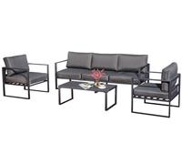 Salón de jardín Muebles de jardín Salón Aluminio Juego de jardín Creta II ant...