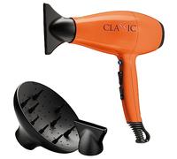 GA.MA Italy Professional, Secador de Pelo clásico, Secador de Pelo Profesional con Motor Italiano de CA de 2200 W, revestimiento cerámico para un Cabello brillante y sin encrespamiento, color naranja