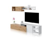 Salón kate blanco artik (blanco mate) - roble nodi 221 x 44 x 40 cm 221 cm