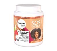 Salon Line - Linha SOS Cachos (Oleo de Ricino e Queratina) - Creme para Pentear 1 Kg - (SOS Curls (Aceite de Ricino y Queratina) - Crema para Pei