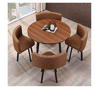 Salón, oficina, sala de reuniones, sala de recepción, salones de belleza, mesa y silla, juego de combinación de mesa redonda de diseño moderno (color: A) (B)