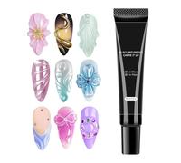 Salon Quality Charming Gel Beginner Friendly Non Sticky For Daily, Formal, Wedding, Holiday, Home, Salon, Gathering | 3D Gel | Nail Modeling Glue | Beginner-Friendly 3D Sculpting