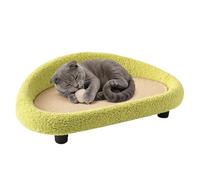 Salón rascador para gatos, marco de madera, 61 x 38 x 18 cm, tabla de rascar de sisal, rascador de sofá para gatos, alfombrilla de sisal, para apartamento, sala de estar, dormitorio, esquina y balcón