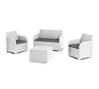 Set Salón Rosalie Lounge Blanco desde el Jardín de Polipropileno Efecto Rota