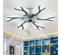 Salon Ventilador De Techo Con Luz Dimmable Lampara Ventilador Techo 6 Velocidades Reversible Smart Ceiling Fan Light And Remote Control App Plafones De Techo Modernos Infantil Dormitorio Brillante