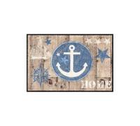 Salonloewe Felpudo lavable antideslizante Welcome Home Anchor Wood 50 x 75 cm SLD1294-050 x 075