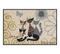 Salonloewe Rosina Wachtmeister Fantasia di Gatti - Felpudo, poliamida, carbón, 50 x 75 cm