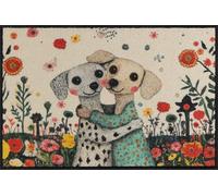 Salonloewe Sweet Dogs I - Felpudo lavable en 50 x 75 cm con diseño de perros adorables I Felpudo para interior