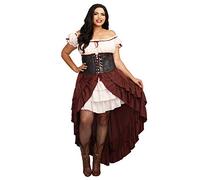 Saloon Girl Women's Plus Size Fancy Dress Costume 2X