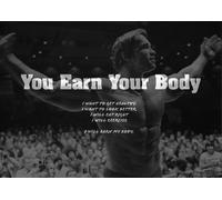 Salopian Sales Arnold Schwarzenegger You earn your body - Póster de motivación con imagen y con mensaje, A3