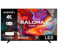 SALORA SMART55TV - Smart TV LED 55 Pulgadas (3840x2160) 4K UHD HDR, Android TV, Wi-Fi y Bluetooth, 3 HDMI, Dolby Vision/Atmos, Chromecast, Pantalla LED, diseño Compacto y Clase Energética E