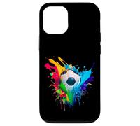 Salpicadura Colorida Fresca del Arte del fútbol del Amor del balón de fútbol Carcasa para iPhone 12/12 Pro