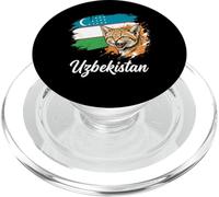 Salpicadura de Bandera de Gato Salvaje de Uzbekistán PopSockets PopGrip para MagSafe