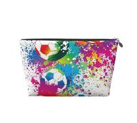 Salpicaduras de Colores por Todo el fútbol, Bolsa de artículos de tocador Bolsa de Maquillaje Bolsa de cosméticos Bolsa de artículos de tocador de Viaje portátil