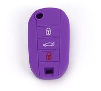 SALPIE Carcasa de Silicona para Control Remoto de 3 Botones Citroen Cactus C3 C4 C5 C6 C8 C4L DS3 DS4 DS5 Picasso Xsara y Peugeot 208301308408508 2008 3008 5008 RCZ (Purple)