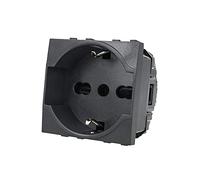 SALPIE Toma Schuko compatible con Bticino Living Bipasso 2P + T: 10/16 A