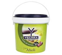 Salsa Alioli 1,8 L - Salsa Alioli Tradicional Española en Formato Extra Grande, Textura Cremosa de Ajo para Arroces, Ensaladas, Carnes, Verduras, Producto de España