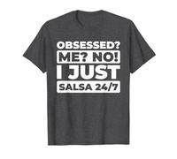 Salsa Baile Latino - Música Caribeña Ritmo Tropical Salsa Camiseta, Hombre, Jaspeado Oscuro, XXL
