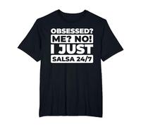 Salsa Baile Latino - Música Caribeña Ritmo Tropical Salsa Camiseta, Hombre Tallas Grandes, Negro, 5X Alto