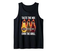 Salsa Barbacoa Sabor la mezcla Sabor Ahumado Amantes de la comida BBQ Camiseta sin Mangas