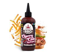 Salsa BBQ Poppamies Cherry Cola Barbeque - Sabor Dulce y Ácido Premiado, Perfecta para Costillas y Hamburguesas - Sin Gluten, Vegana - 360g