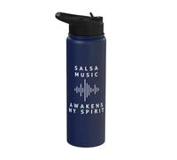 Salsa Dance Music Awakens My Spirit Latin Dancing Stainless Steel Insulated Water Bottle
