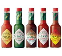 Salsa de chile Tabasco 60 ml - Juego de 5 sabores | Rojo | Verde | Habanero | Chipotle | Ajo