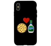 Salsa de condimentos Divertidos para Amantes de la Pizza con aderezo Ranchero Carcasa para iPhone X/XS