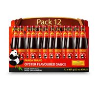Salsa de ostras Panda Lee Kum Kee, salsa Panda Oyster Sauce, sabor umami, Ideal para carnes, verduras y salteados, Alergenos Gluten, Ostras, Maíz, Contiene 12 botellas de 907 g