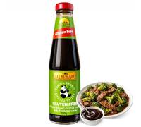 Salsa de ostras Panda Lee Kum Kee Sin Gluten, salsa Panda Oyster Sauce, sabor umami, Ideal para carnes, verduras y salteados, Libre de Gluten, Contiene 1 botella de 510 g