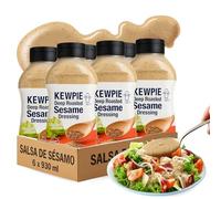 Salsa de Sésamo tostada, Salsa sin gluten, popular en cocina japonesa, Sabor umami, Ideal para usar como añiño en ensaladas, topping para poke, bowls o como salsa para noodles frios, 6 botes de 930 ml