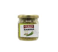 Salsa Harissa Verde Picante 190 g en frasco de cristal Pasta de guindillas verdes y especias para marinar, aderezar y dar toque intenso a carnes, verduras, couscous y dips