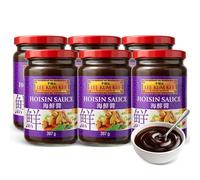 Salsa Hoisin, salsa Lee Kum Kee, Sabor Dulce y especiado, con notas de soya fermentada y ajo, Contiene Gluten, Para Salteados estilo asiático, dim sum, rollitos primavera, Contiene 6 botes de 397 g
